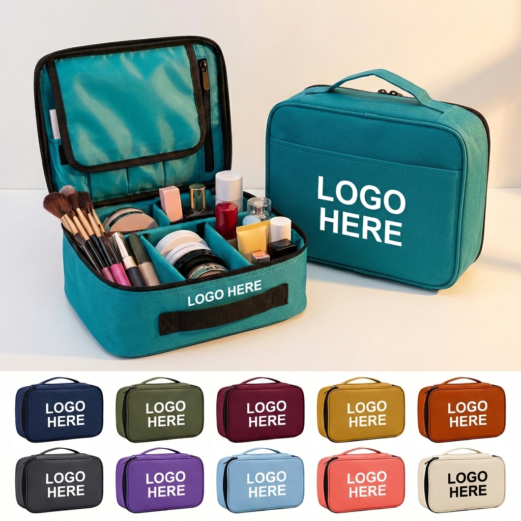 On-The-Go Beauty Tidy: Modular Case with Dedicated Brush Slots