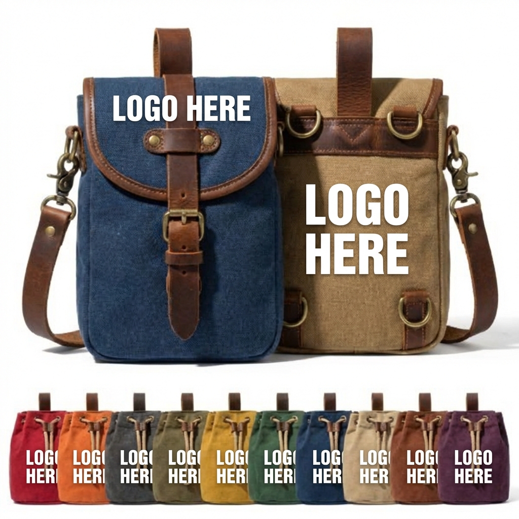 The Trail-Ready Waxed Canvas Forager's Tote & Drawstring Pouch Set