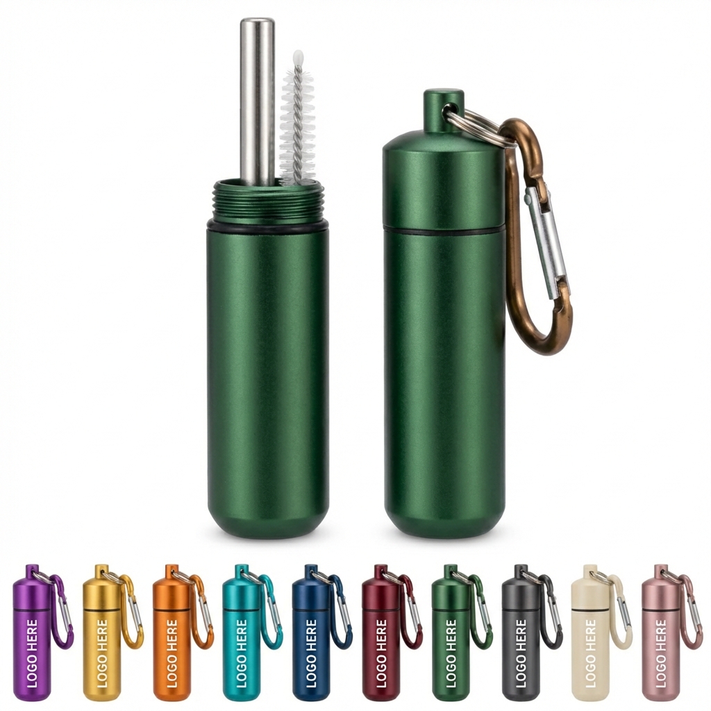 The On-The-Go Sipper: Durable Folding Straw System